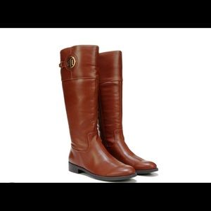 Tommy Hilfiger faux-leather tall riding boots